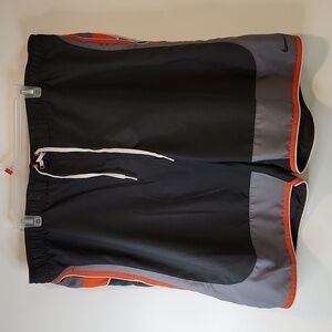 Nike Lined Liner Swim Trunks Board Shorts Men's Sz XL Gray/Orange EUC NICE
